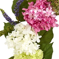 23" Pink & White Hydrangea Wreath