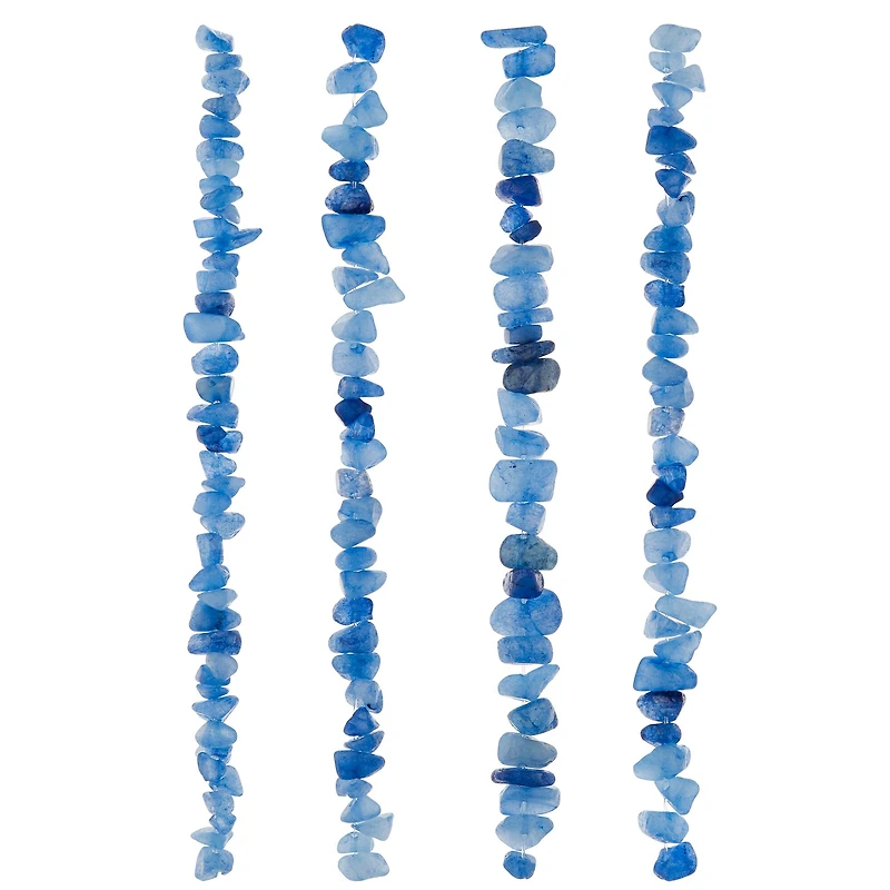 Blue Quartzite Stone Chip Beads, 8mm by Bead Landing™
