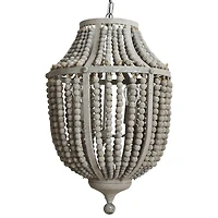 Hello Honey® Metal Chandelier with Wood Beads