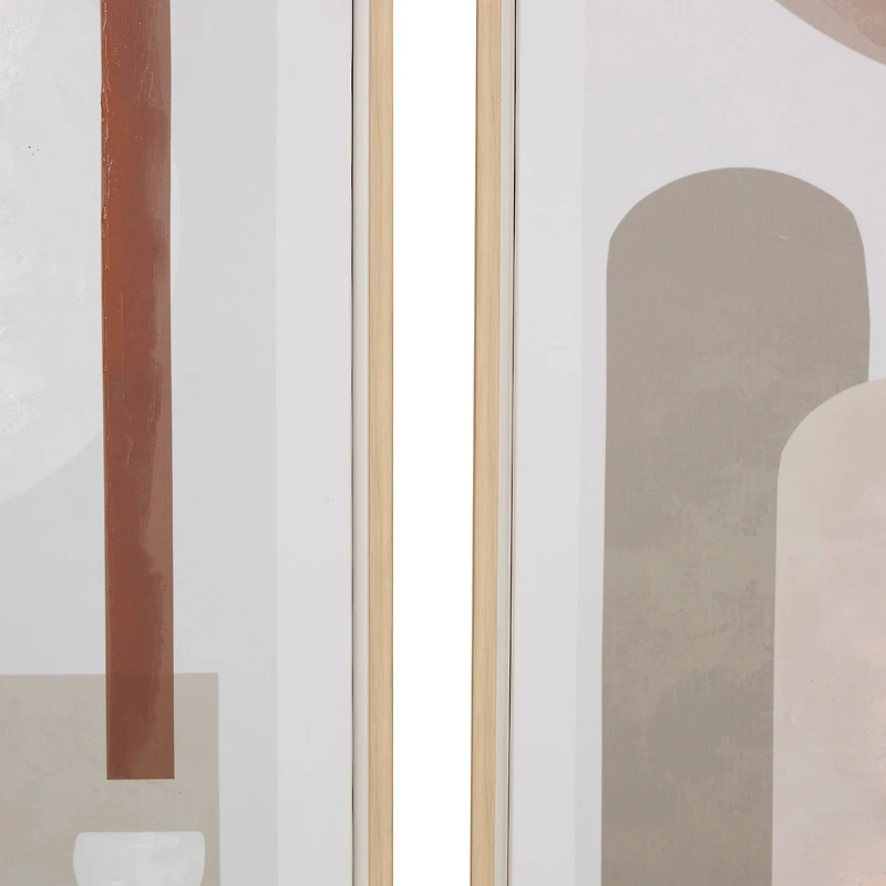 The Novogratz Pink Mid-Century Modern Abstract Framed Wall Art Set