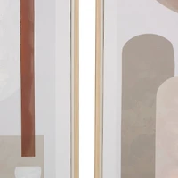 The Novogratz Pink Mid-Century Modern Abstract Framed Wall Art Set