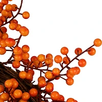 18" Red & Orange Berries Artificial Fall Harvest Twig Wreath
