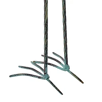 Set of 2 Green Metal Coastal Garden Sculpture, 40", 38"