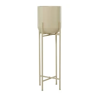 White Modern Planter, 13" x 13" x 42"