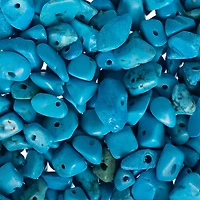 John Bead Dark Aqua Natural Stone Chip Beads, 23g