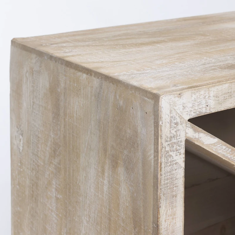 Natural Wooden Wine Bottle Display Shelf