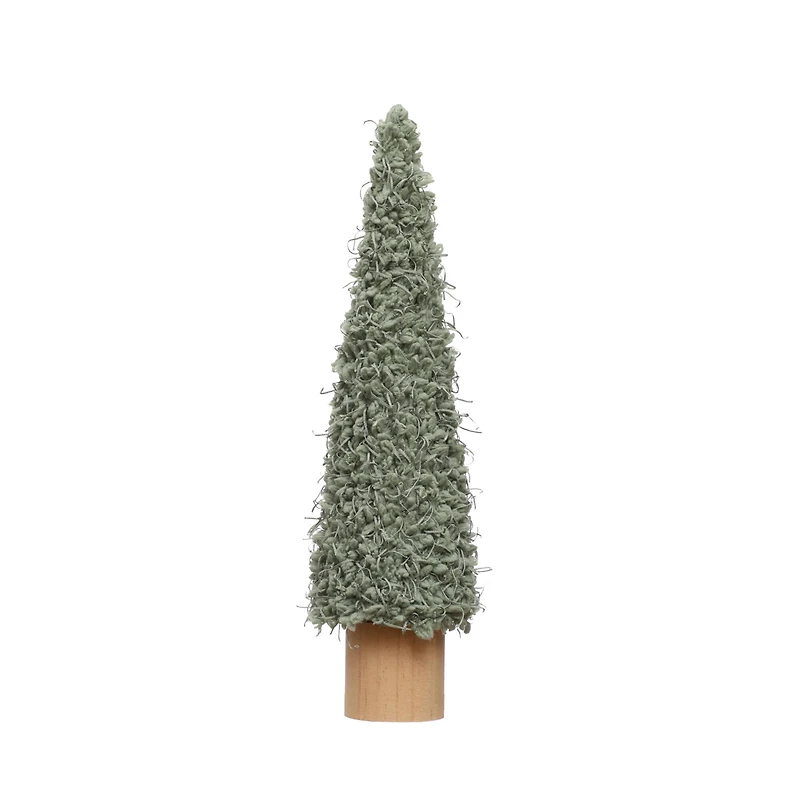 Hello Honey® 14" Mint Green Fabric Tree Décor Accent with Wood Base