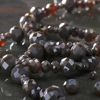 Gray Faceted Glass Rondelle Bead Strings by Bead Landing™