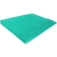 JAM Paper 8.625" x 11.5" Teal Plastic Expansion Hook & Loop Closure Envelopes, 12ct.
