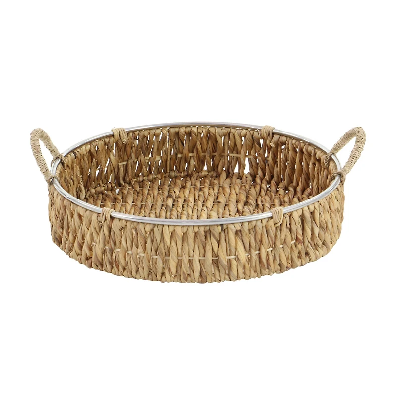 Brown Sea Grass Coastal Style Tray Set