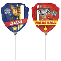 14" PAW Patrol™ Double-Sided Foil Stick Balloon