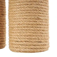 9.5" Brown Jute Buoy Coiled Rope Sculpture