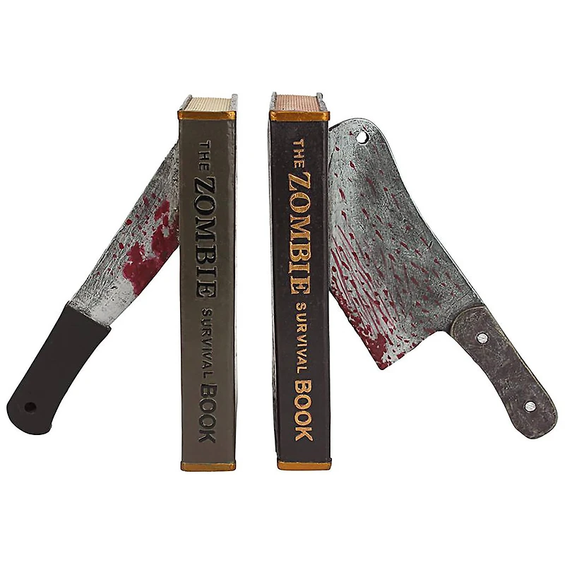 Design Toscano 11" Dead Read Bloody Zombie Sculptural Bookend Set