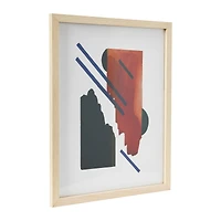 Hello Honey® Abstract Geometric Print with Natural Wood Frame