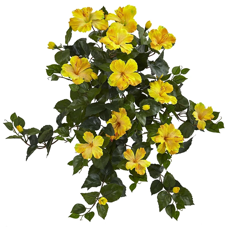 2ft. Yellow Hibiscus Hanging Plant, 2ct.