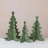 Hello Honey® 15.25" Distressed Green Interlocking Christmas Tree with Star