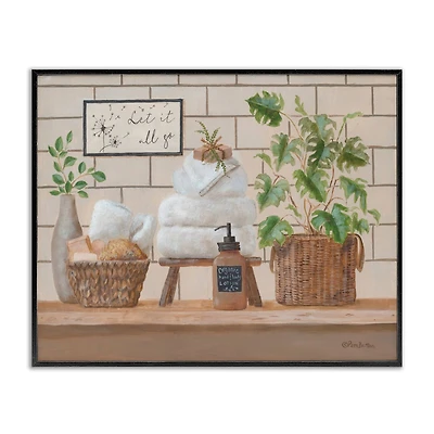 Stupell Industries Comforting Bathroom Spa Still Life Framed Giclee Art