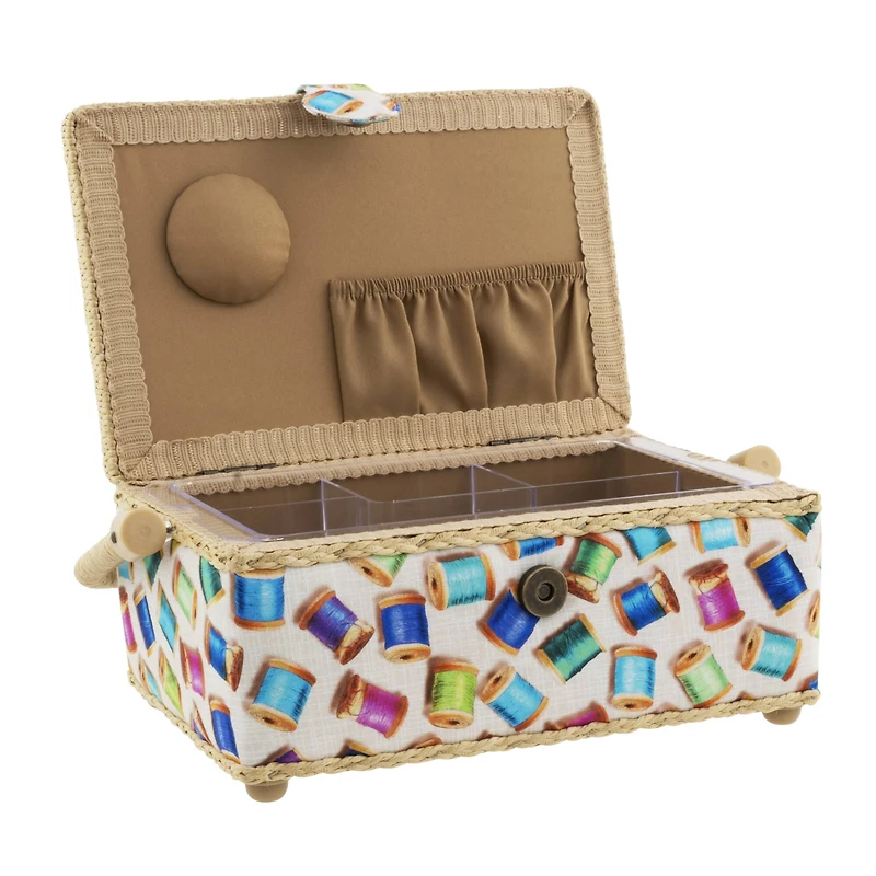 Dritz® Spools Small Sewing Basket with Removable Tray