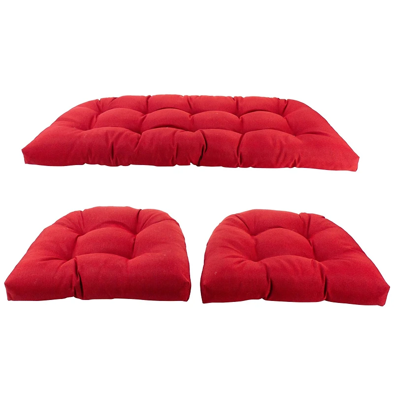 3 Piece Wicker Furniture Cushion Set