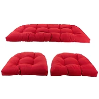 3 Piece Wicker Furniture Cushion Set