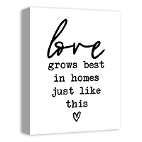 Love Grows Best in Homes Like This Canvas Art