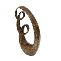 31" Brown Abstract Sculpture