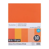 12 Packs: 50 ct. (600 total) Tangerine 8.5" x 11" Cardstock Paper by Recollections™