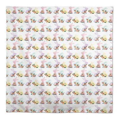 Pastel Floral Rabbits 58" x 58" Tablecloth