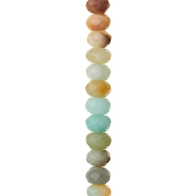 Amazonite Rondelle Beads, 8mm by Bead Landing™