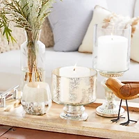 7" Clear Glass Contemporary Candle Holder