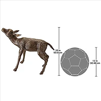 Design Toscano 23" Cast Bronze Standing Baby Deer Garden Statue