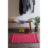 DII® Variegated Red Recycled Yarn Rug, 2ft. x 3ft.