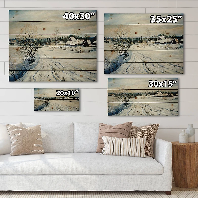 Designart - Country Road In Winter Times II