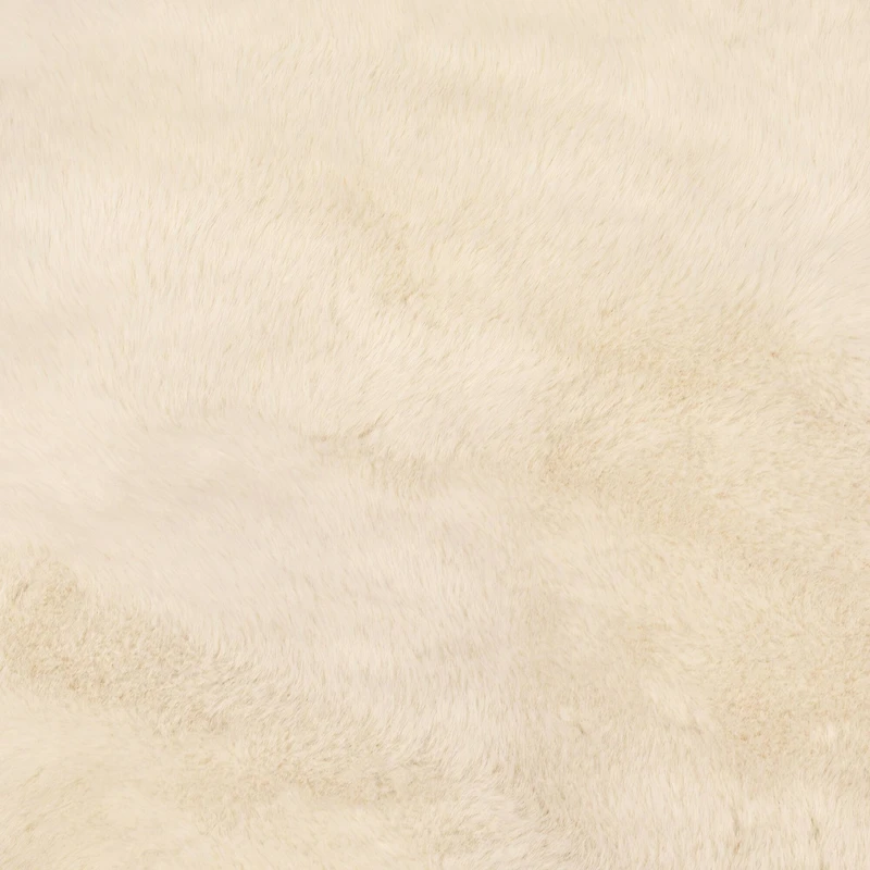 Faux Fur Round Tree Skirt - 84“ - White