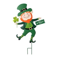 Glitzhome® 36" St.Patrick's Metal Leprechaun Yard Stake
