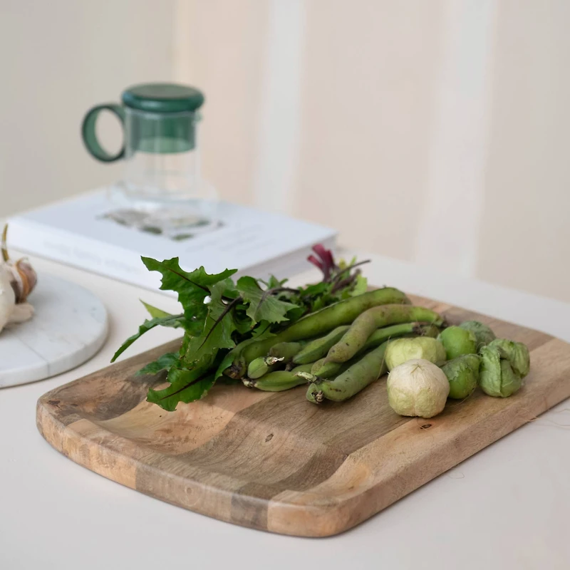 Hello Honey® 18" Natural Culinary Craftsman Mango Wood Cheese & Cutting Board