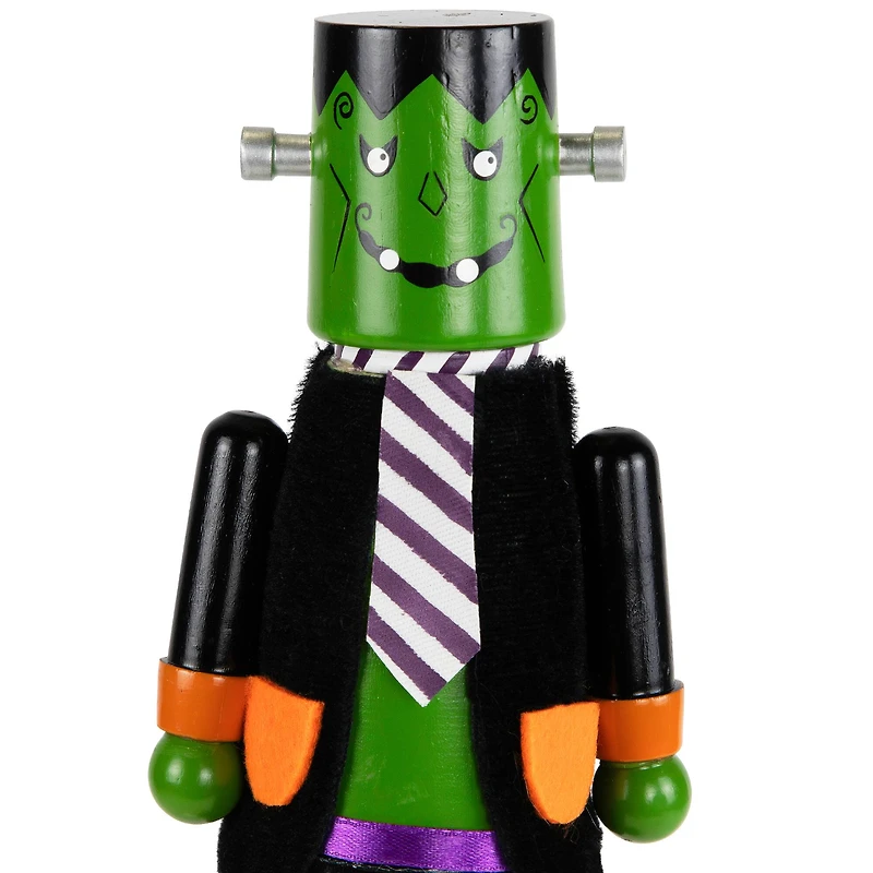 Frankenstein's Monster Nutcracker Halloween Figure - 10.5" - Green and Black