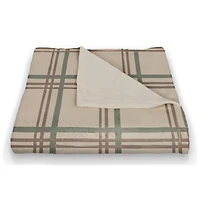 Happy Holidays Plaid Coral Fleece Blanket