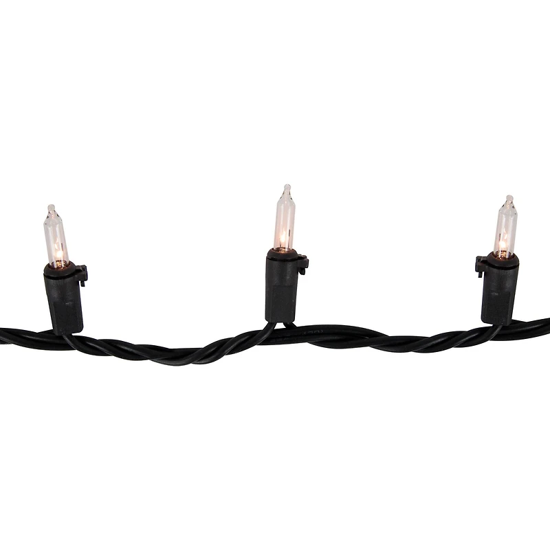 100ct. Mini Christmas String Lights with Black Wire