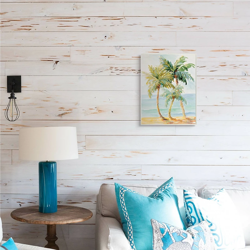 Stupell Industries Tropical Palm Trees on Coastal Beach Wall Plaque