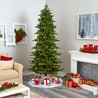 8ft. Pre-Lit South Carolina Fir Artificial Christmas Tree, Clear LED Lights