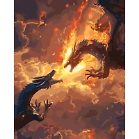 16" x 20" Dragon Battle Paint-by-Number Kit with Wood Display Hanger by Artist's Loft®