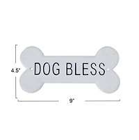 Hello Honey® White Decorative Metal Dog Bless Wall Sign