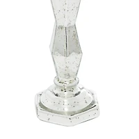 Silver Glass Glam Candle Holder Set