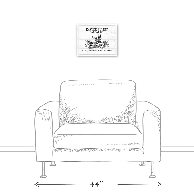 Easter Bunny Carrot Farm 1 11" x 14" Canvas Wall Art