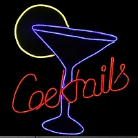 23" LED Cocktails Sign