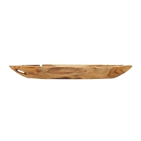 Brown Teak Wood Rustic Tray