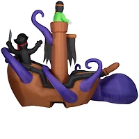 7ft. Animated Airblown® Inflatable Halloween Giant Pirate Ship Scene