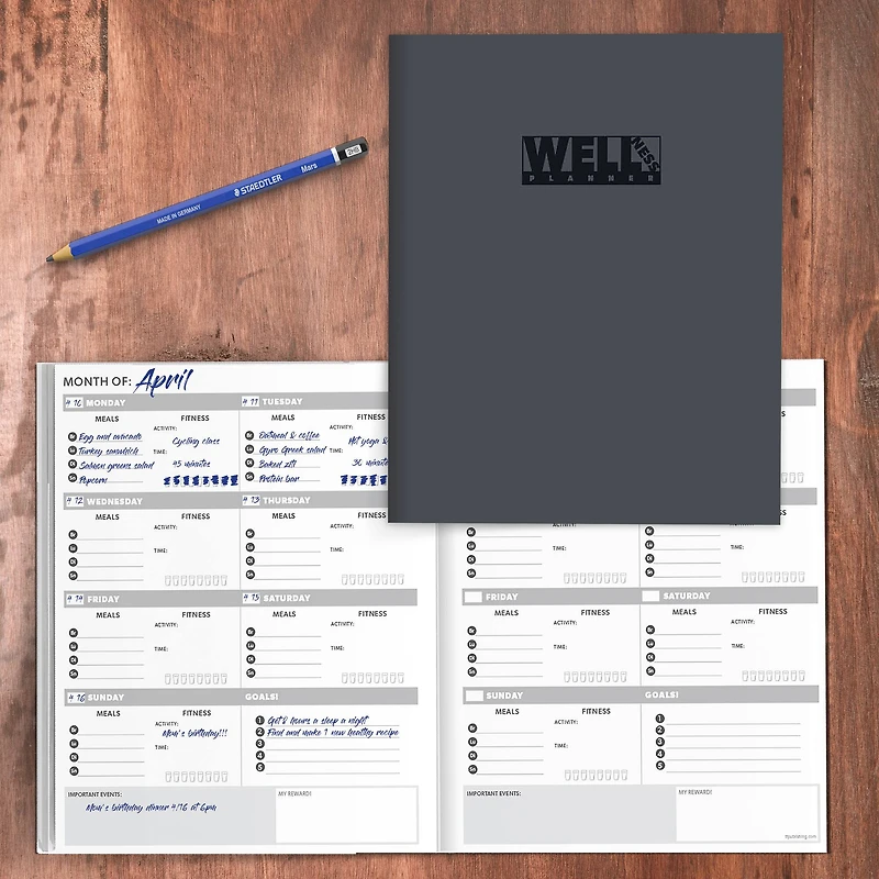 TF Publishing Large Undated Wellness Planner