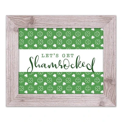 Lets Get Shamrocked Framed Print 11" x 14" Western White Framed Print